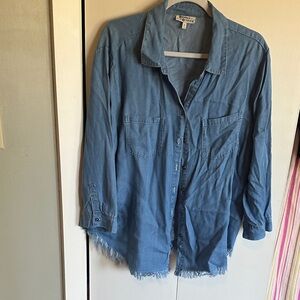 Blue Denim Button-Up Shirt